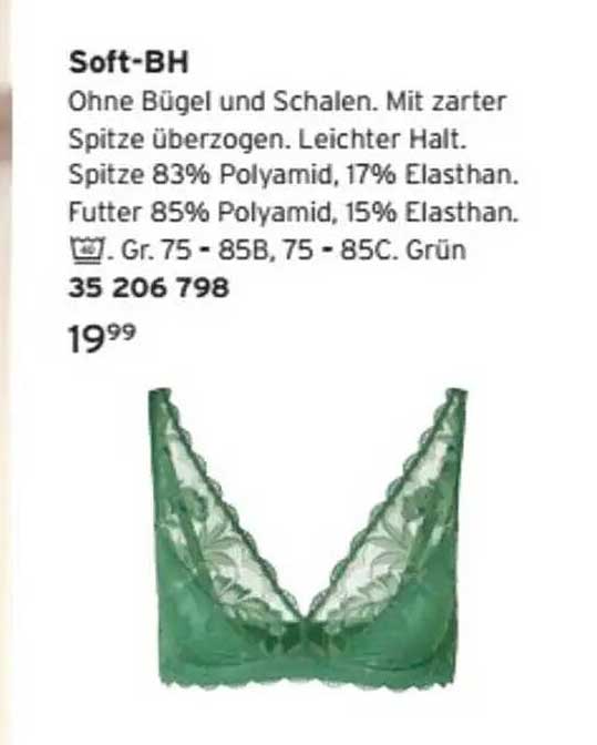 Soft-BH - Ohne Bügel und Schalen mit zarter Spitze