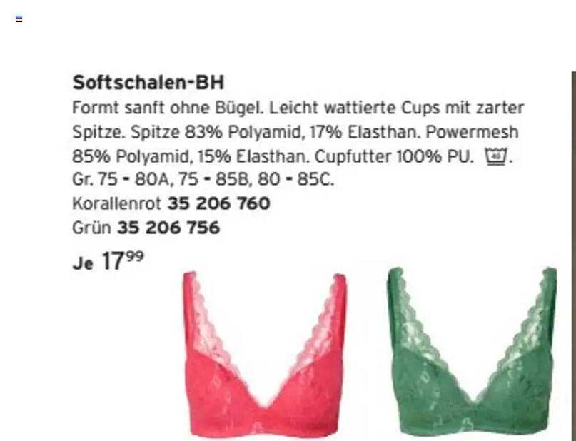 Softschalen-BH
