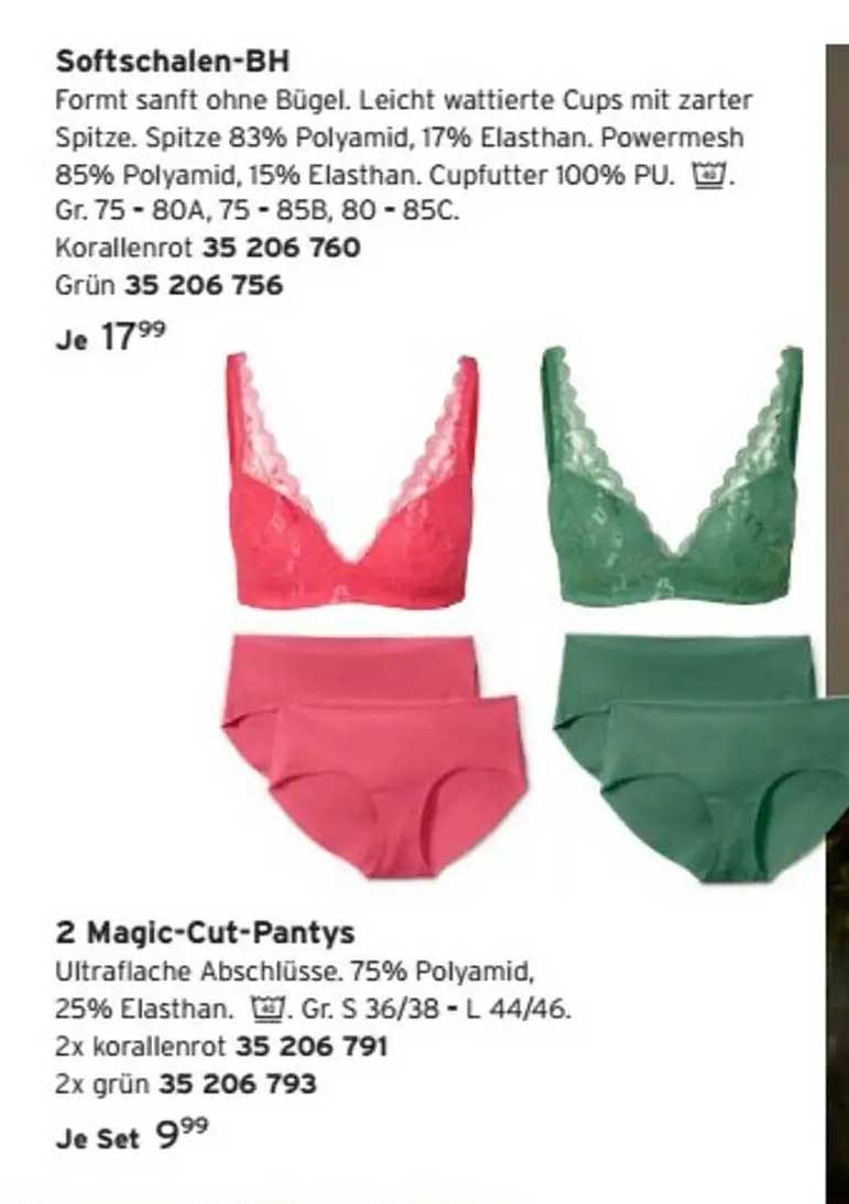 Softschalen-BH und 2 Magic-Cut-Pantys