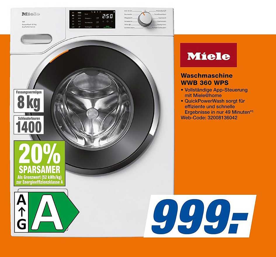 Waschmaschine WWB 360 WPS von Miele