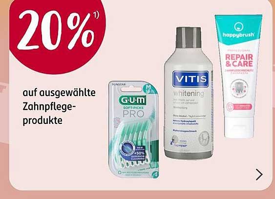 20% auf ausgewählte Zahnpflegeprodukte