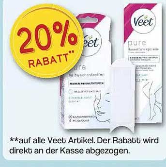 20% Rabatt auf alle Veet Artikel