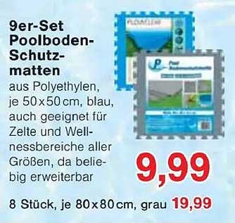 9er-Set Poolboden-Schutzmatten