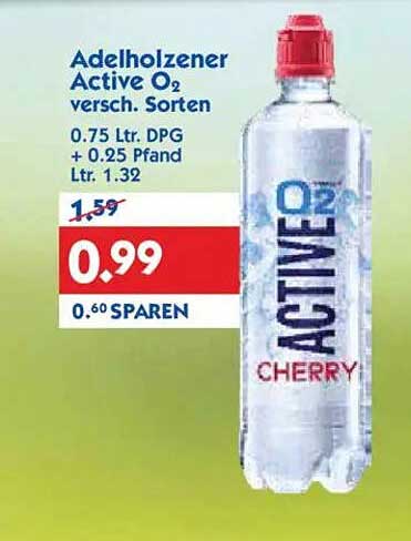 Adelholzener Active O₂ Cherry 0,75 L
