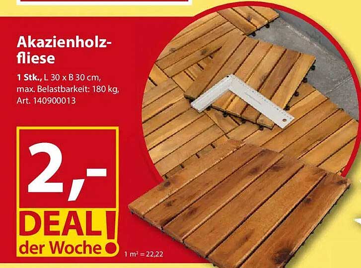 Akazienholzfliese