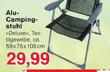 Alu-Campingstuhl »Deluxe«, Textilgewebe, ca. 59 x 75 x 106 cm