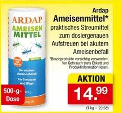 Ardap Ameisenmittel 500 g Dose
