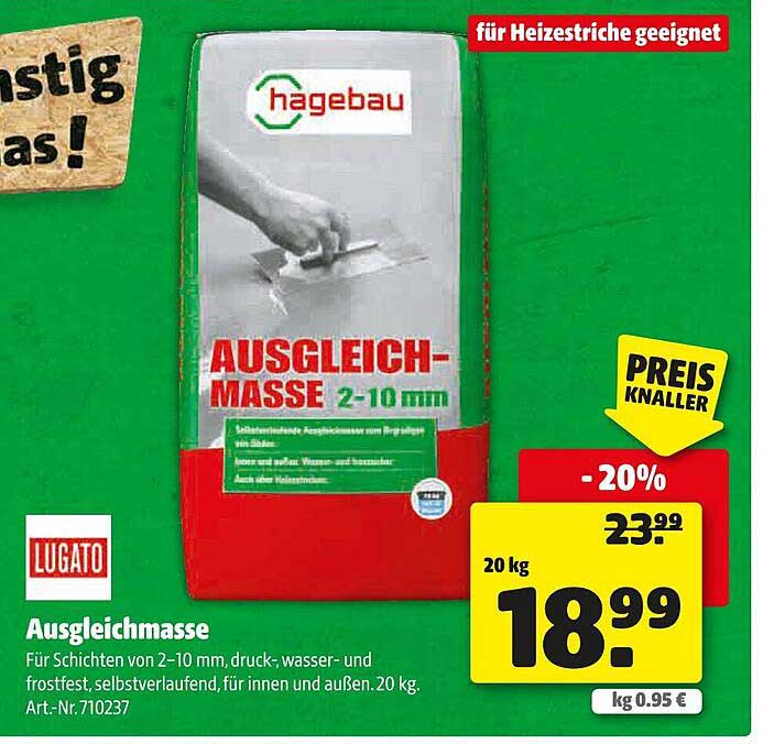 AUSGLEICH-MASSE 2-10 MM - Ideal für jeden Boden