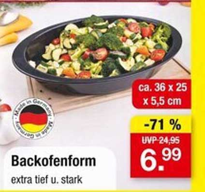 Backofenform extra tief u. stark