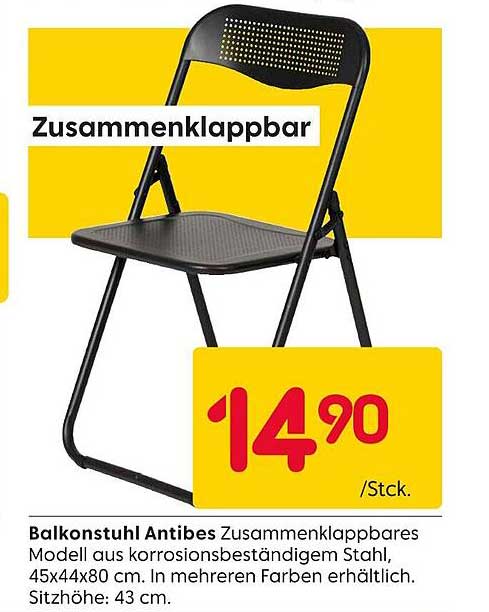 Balkonstuhl Antibes Zusammenklappbar