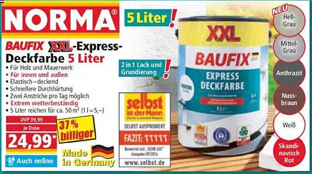 BAUFIX XXL-Express-Deckfarbe 5 Liter