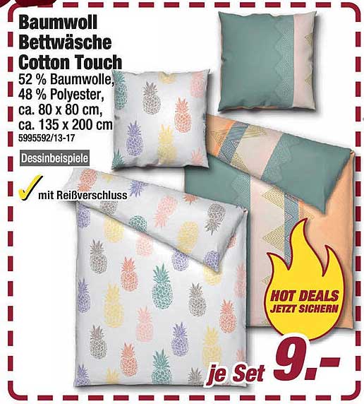 Baumwoll Bettwäsche Cotton Touch