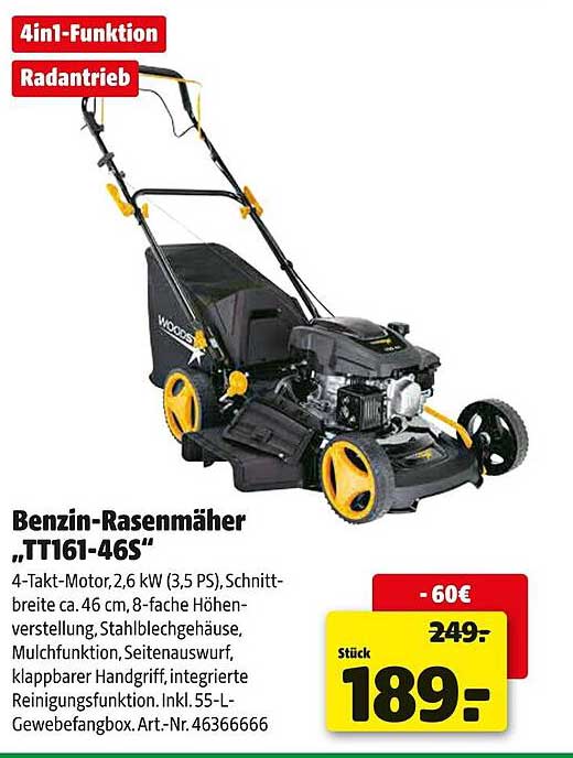 Benzin-Rasenmäher „TT161-46S“