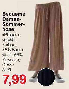Bequeme Damen-Sommerhose »Plissee« in verschiedenen Farben