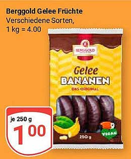 Berggold Gelee Früchte, verschiedene Sorten