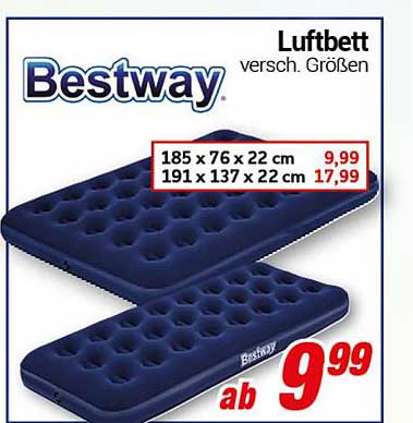Bestway Luftbett - verschiedene Größen ab 9,99 €