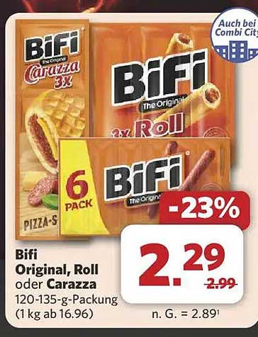Bifi Original, Roll oder Carazza 120-135-g-Packung