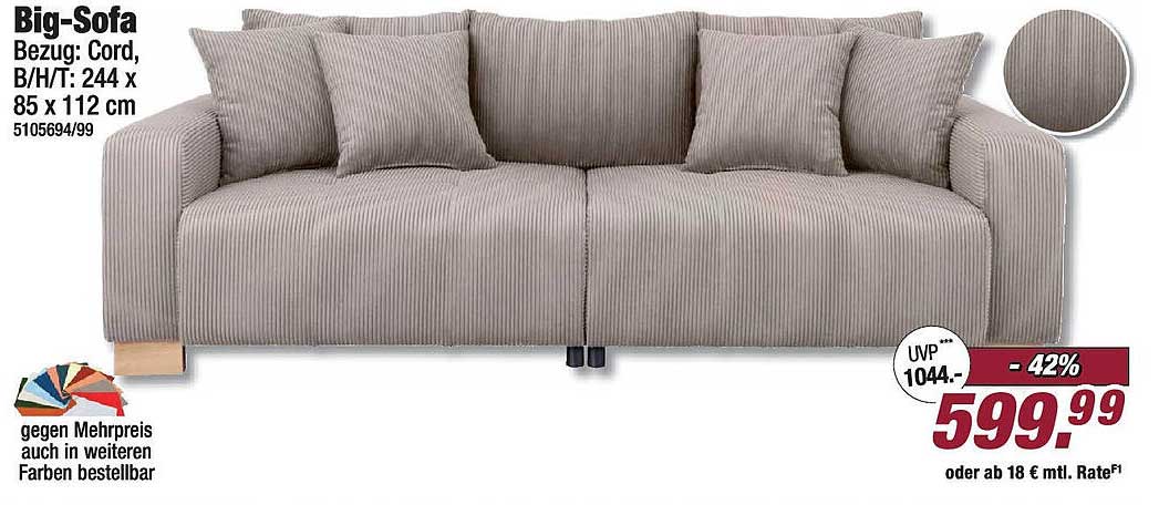 Big-Sofa - Komfort und Stil vereint
