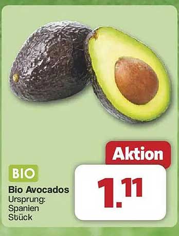 Bio Avocados Stück aus Spanien