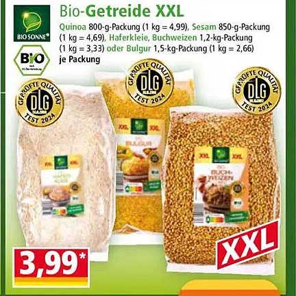Bio-Getreide XXL - Verschiedene Sorten für jeden Geschmack