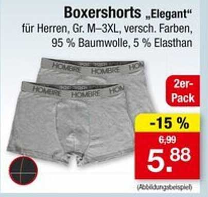 Boxershorts „Elegant“ für Herren, Gr. M–3XL, 2er-Pack