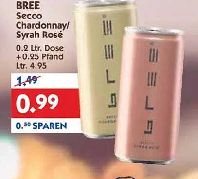 BREE Secco Chardonnay/Syrah Rosé 0.2 Ltr. Dose