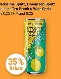Carissima Spritz, Limoncello Spritz, Ice Tea Peach & Wine Spritz 0,25 l
