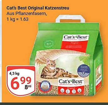 Cat's Best Original Katzenstreu 4,3 kg