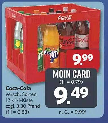 Coca-Cola 12 x 1-l-Kiste, verschiedene Sorten