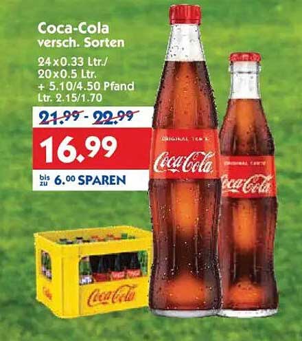 Coca-Cola 24 x 0,33 L / 20 x 0,5 L – Erfrischung pur!