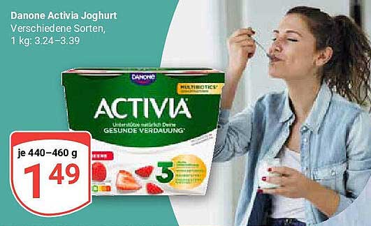 Danone Activia Joghurt - verschiedene Sorten, 440-460 g