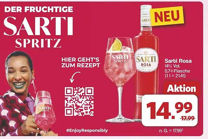 Der fruchtige Sarti Spritz - Neu im Famila Nord West-Prospekt!