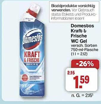 Domestos Kraft & Frische WC Gel 750 ml