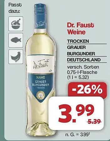 Dr. Faust Weine - Trocken Grauer Burgunder