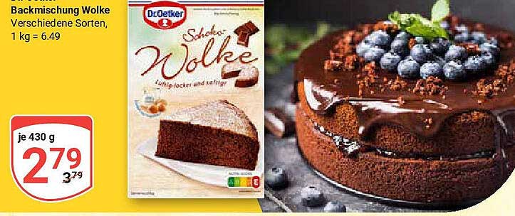 Dr. Oetker Backmischung Wolke, verschiedene Sorten, 1 kg