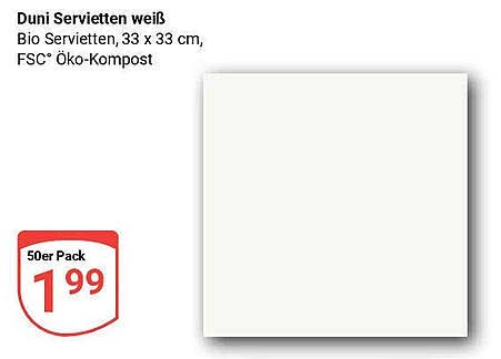 Duni Servietten weiß - 50er Pack