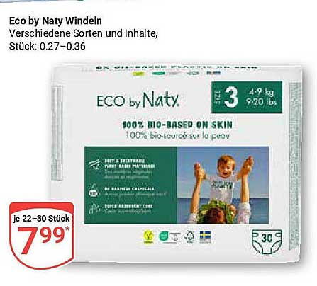 Eco by Naty Windeln - Verschiedene Sorten und Inhalte