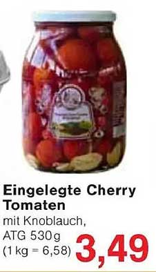 Eingelegte Cherry Tomaten mit Knoblauch, ATG 530g