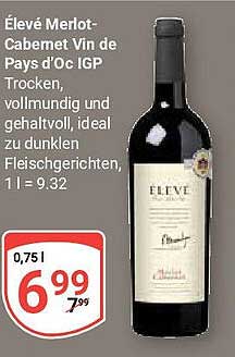 Élevé Merlot-Cabernet Vin de Pays d'Oc IGP 0,75l