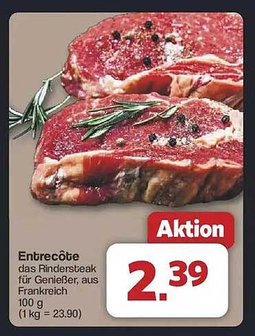 Entrecôte das Rindersteak für Genießer, aus Frankreich