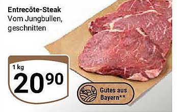 Entrecôte-Steak vom Jungbullen, geschnitten