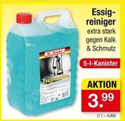 Essigreiniger extra stark gegen Kalk & Schmutz - 5-I-Kanister