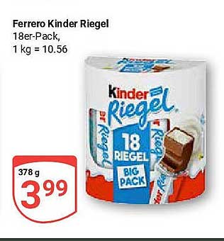 Ferrero Kinder Riegel 18er-Pack