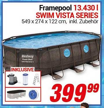 Framepool 13.430 I Swim Vista Series - 549 x 274 x 122 cm, inkl. Zubehör