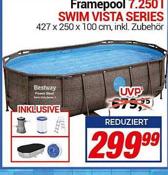 Framepool Swim Vista Series - 427 x 250 x 100 cm, inkl. Zubehör