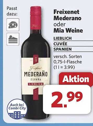 Freixenet Mederaño oder Mia Weine - Lieblich Cuvée Spanien