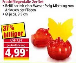 Fruchtfliegenfalle 2er-Set