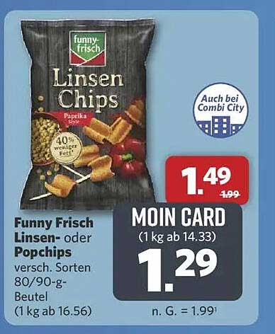 Funny Frisch Linsen- oder Popchips 80/90-g Beutel