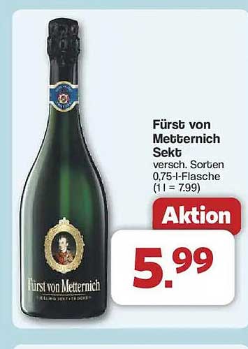 Fürst von Metternich Sekt, verschiedene Sorten (0,75-l-Flasche)