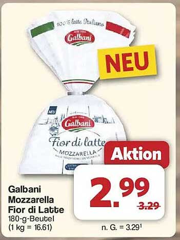 Galbani Mozzarella Fior di Latte 180-g-Beutel